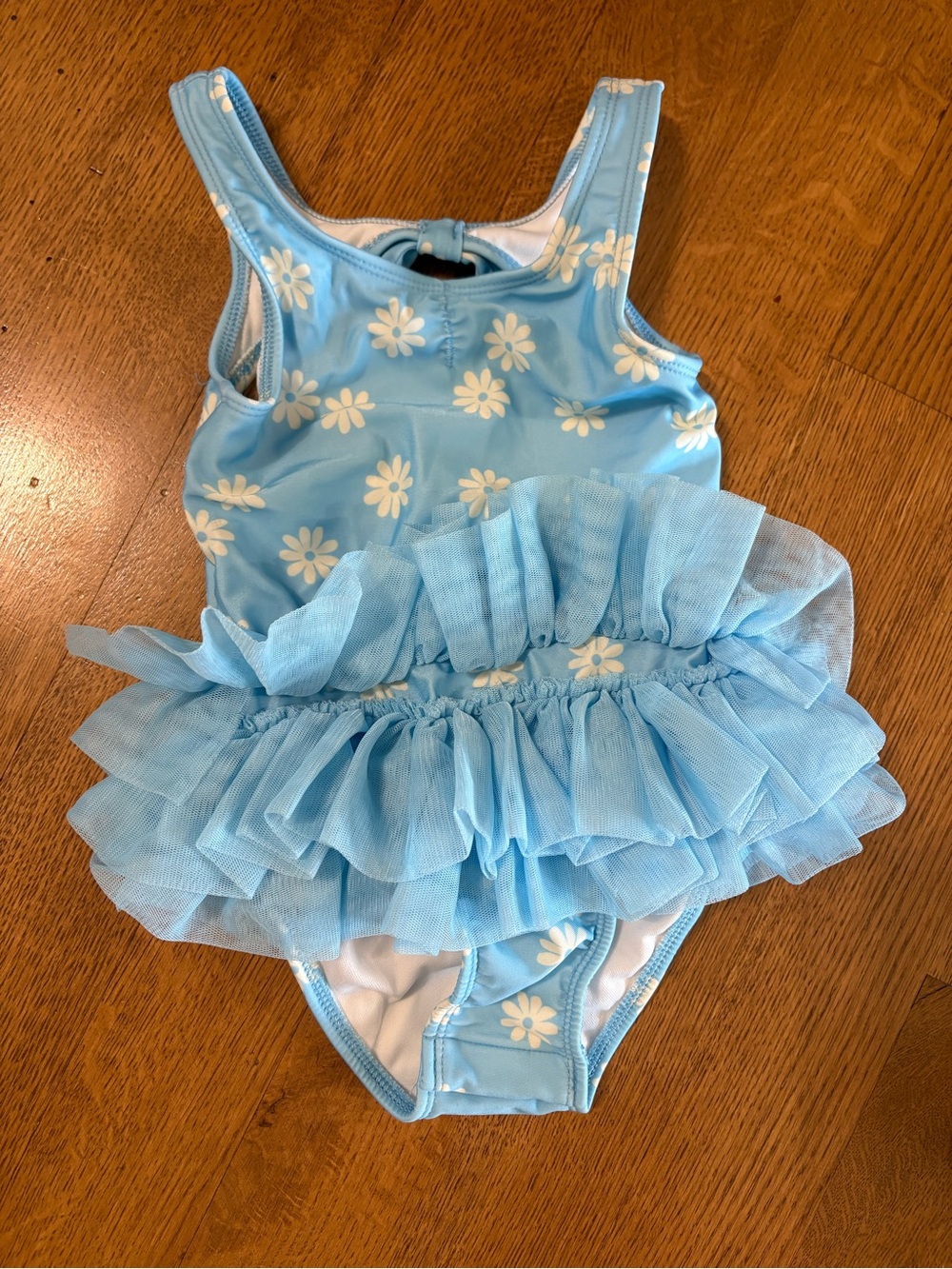 Carter's Light Blue Daisy Ruffle Tutu One-Piece